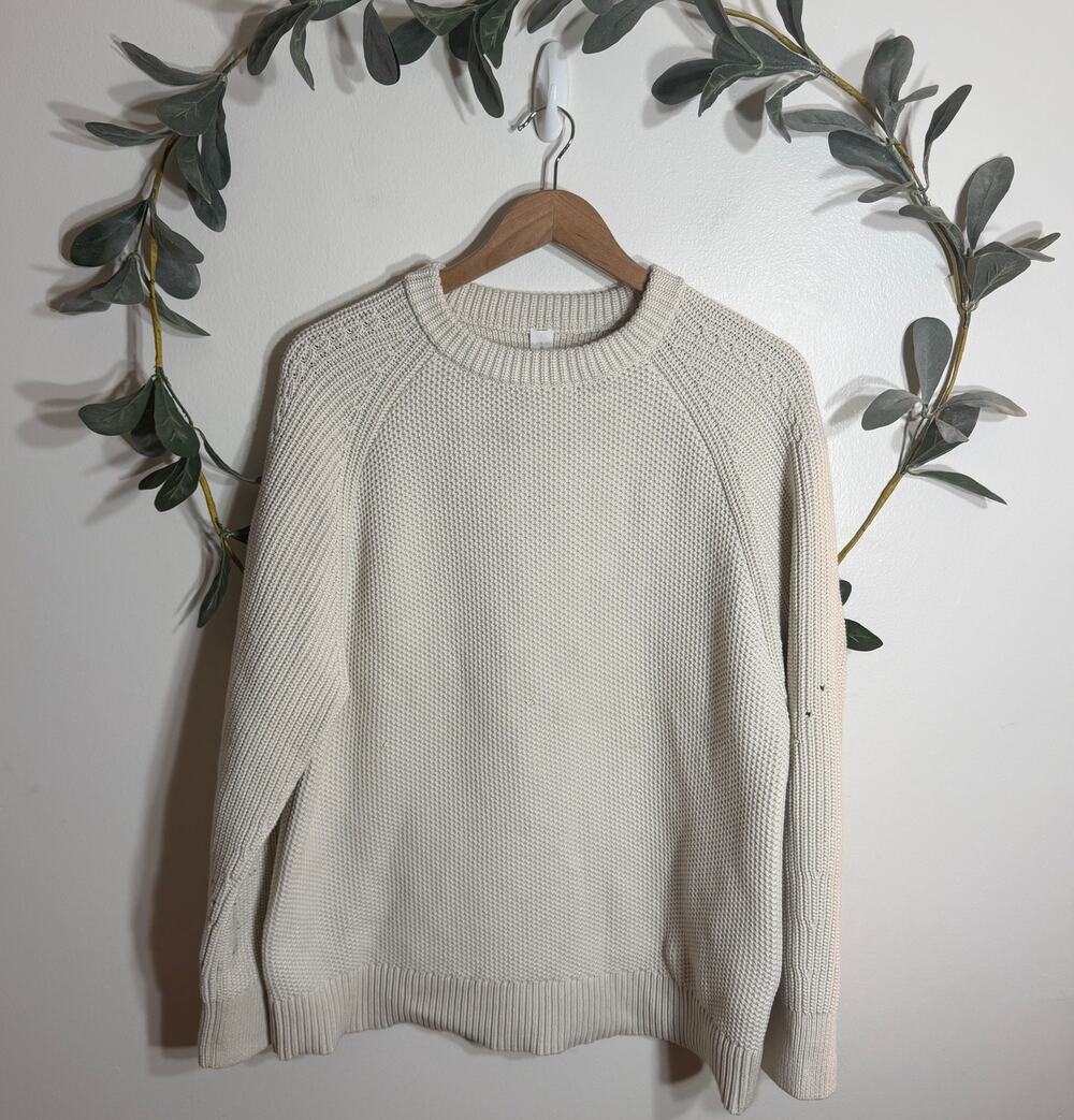 Lululemon Cream Crew Neck Sweater LAST CALL